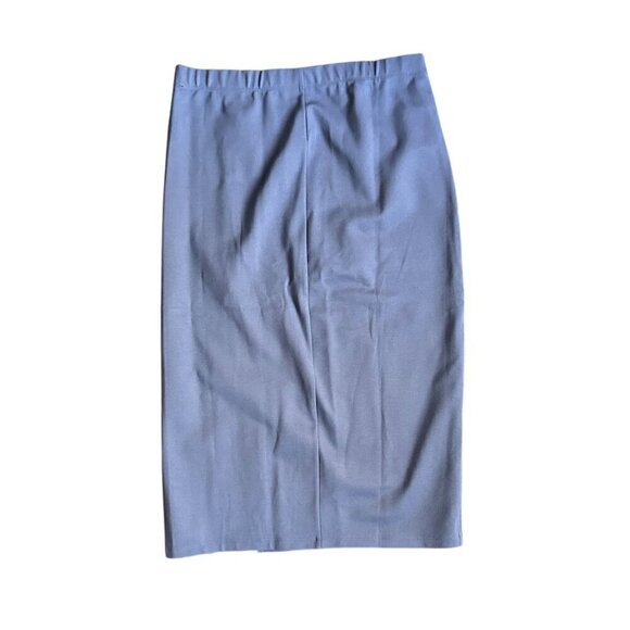 ARITZIA Babaton Blue Grey Pencil Skirt with Side Slit Front US 12 - Picture 3 of 6